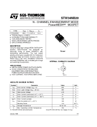 Datasheet STW34NB20 manufacturer STMicroelectronics