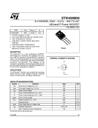 Datasheet STW45NM50 manufacturer STMicroelectronics