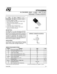 Datasheet STW45NM60 manufacturer STMicroelectronics