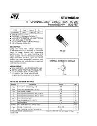 Datasheet STW50NB20 manufacturer STMicroelectronics