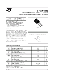 Datasheet STW7NC80Z manufacturer STMicroelectronics