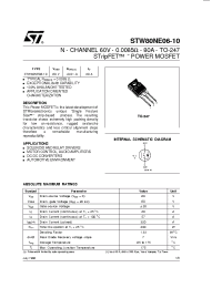 Datasheet STW80NE06-10 manufacturer STMicroelectronics