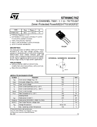 Datasheet STW8NC70Z manufacturer STMicroelectronics