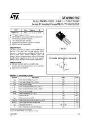 Datasheet STW9NC70Z manufacturer STMicroelectronics