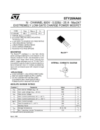 Datasheet STY25NA60 manufacturer STMicroelectronics