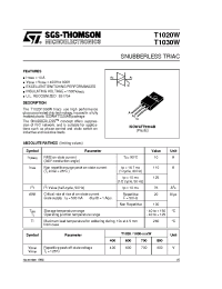 Datasheet T1030W manufacturer STMicroelectronics