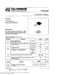 Datasheet T1210MH manufacturer STMicroelectronics
