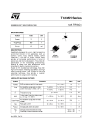 Datasheet T1235H-600T manufacturer STMicroelectronics