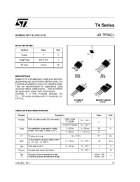Datasheet T405-600B-TR manufacturer STMicroelectronics