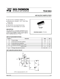 Datasheet TDA1904 manufacturer STMicroelectronics