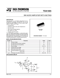 Datasheet TDA1905 manufacturer STMicroelectronics