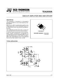 Datasheet TDA2030AV manufacturer STMicroelectronics