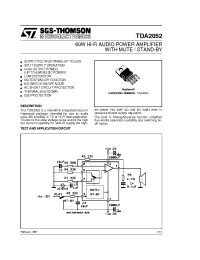 Datasheet TDA2052 manufacturer STMicroelectronics