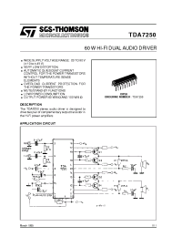 Datasheet TDA7250 manufacturer STMicroelectronics