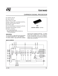 Datasheet TDA7404 manufacturer STMicroelectronics