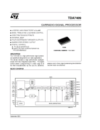 Datasheet TDA7409 manufacturer STMicroelectronics