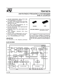 Datasheet TDA7427AAD1 manufacturer STMicroelectronics
