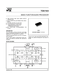 Datasheet TDA7433D manufacturer STMicroelectronics