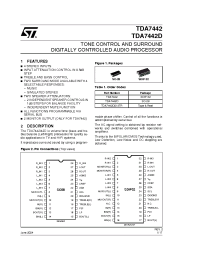 Datasheet TDA7442D013TR manufacturer STMicroelectronics