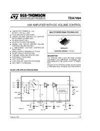 Datasheet TDA7494 manufacturer STMicroelectronics