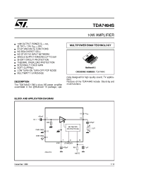 Datasheet TDA7494S manufacturer STMicroelectronics