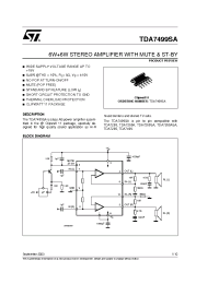 Datasheet TDA7499SA manufacturer STMicroelectronics