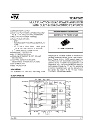 Datasheet TDA7562 manufacturer STMicroelectronics