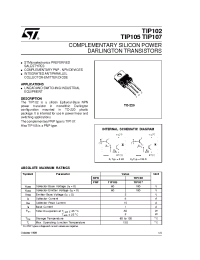 Datasheet TIP102 manufacturer STMicroelectronics