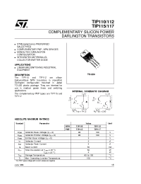 Datasheet TIP110 manufacturer STMicroelectronics