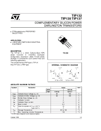 Datasheet TIP132 manufacturer STMicroelectronics