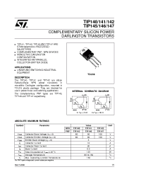 Datasheet TIP140 manufacturer STMicroelectronics