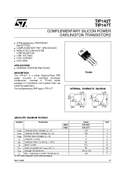 Datasheet TIP142T manufacturer STMicroelectronics