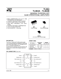 Datasheet TL084IN manufacturer STMicroelectronics