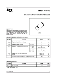 Datasheet TMBYV10-40 manufacturer STMicroelectronics