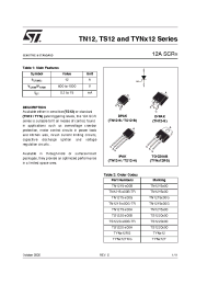 Datasheet TN1215-1000G-TR manufacturer STMicroelectronics