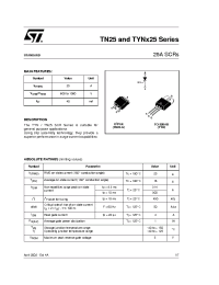 Datasheet TN25 manufacturer STMicroelectronics