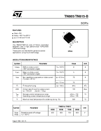 Datasheet TN805 manufacturer STMicroelectronics