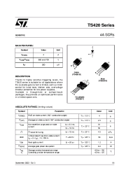 Datasheet TS420-400 manufacturer STMicroelectronics