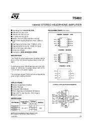 Datasheet TS482 manufacturer STMicroelectronics