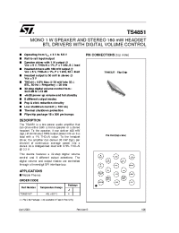 Datasheet TS4851IJT manufacturer STMicroelectronics