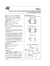 Datasheet TS4871IQT manufacturer STMicroelectronics