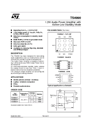 Datasheet TS4990IQT manufacturer STMicroelectronics