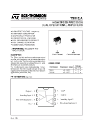 Datasheet TS512A manufacturer STMicroelectronics
