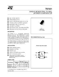Datasheet TS7221AILT manufacturer STMicroelectronics