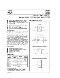Datasheet TS941AI manufacturer STMicroelectronics