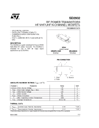 Datasheet TSD2932 manufacturer STMicroelectronics
