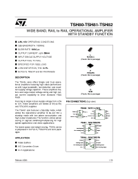 Datasheet TSH81 manufacturer STMicroelectronics