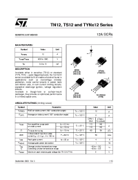 Datasheet TYN100012-TR manufacturer STMicroelectronics