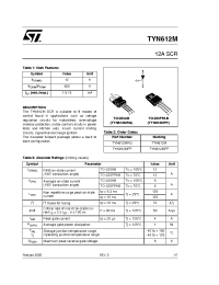 Datasheet TYN612MFP manufacturer STMicroelectronics