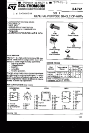 Datasheet UA741 manufacturer STMicroelectronics